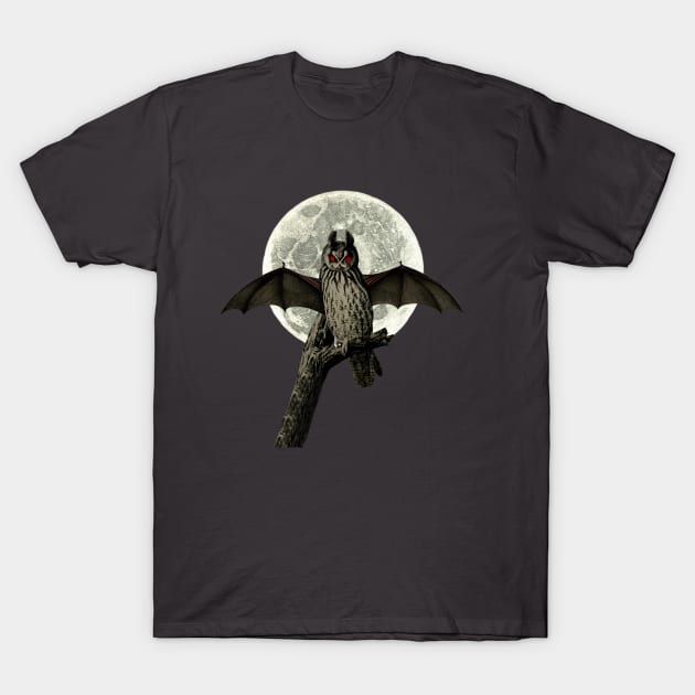 Mothman Creepture T-Shirt by Black Rabbit Curiosities 